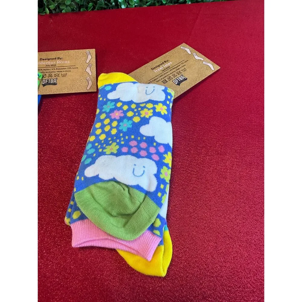 Bundle  2 New Awesome Socks Club Crew Socks 
